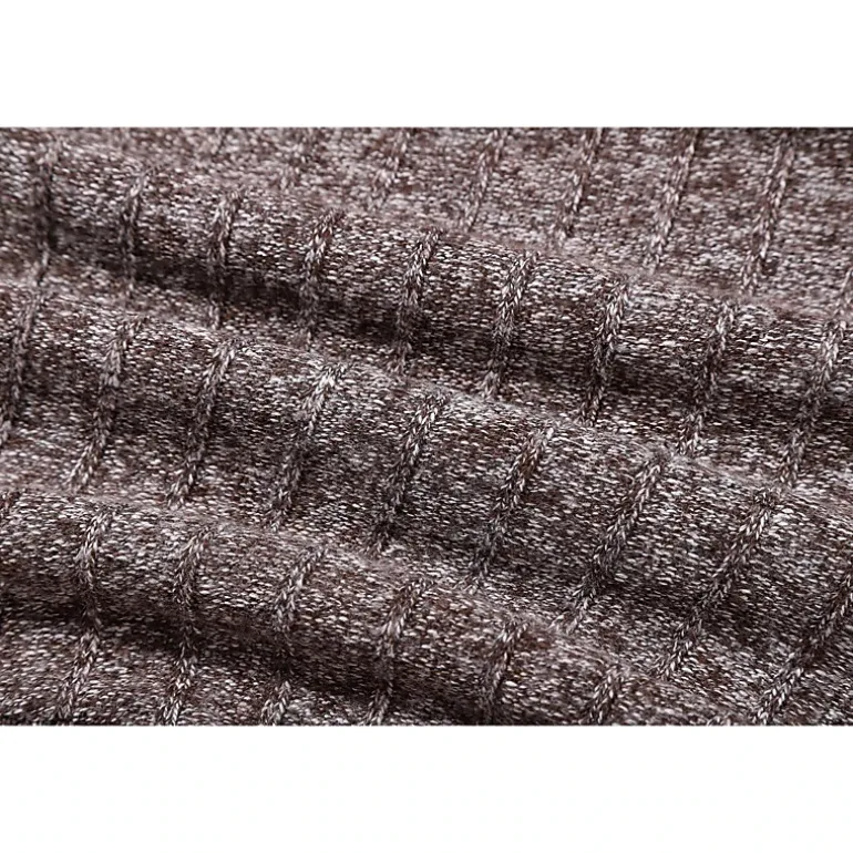Gioberti Men's Full Zip Cardigan Patch Design Sweater with Flannel Lining