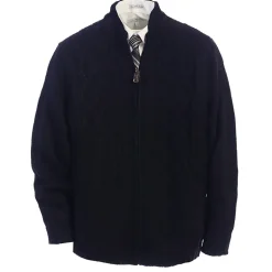 Gioberti Men's Heavy Weight Cardigan Twisted Knit Regular Fit Full-Zipper Sweater