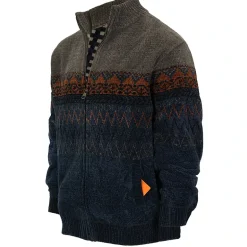 Gioberti Men's Knitted Chenille Cardigan Sweater With Flannel Lining