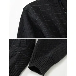 Gioberti Men's Knitted Full Zip Cardigan Sweater With Soft Brushed Flannel Lining