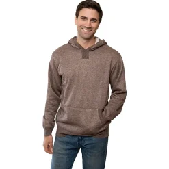 Gioberti Men's Knitted Pullover Hoodie Sweater With Soft Velvet Underlining