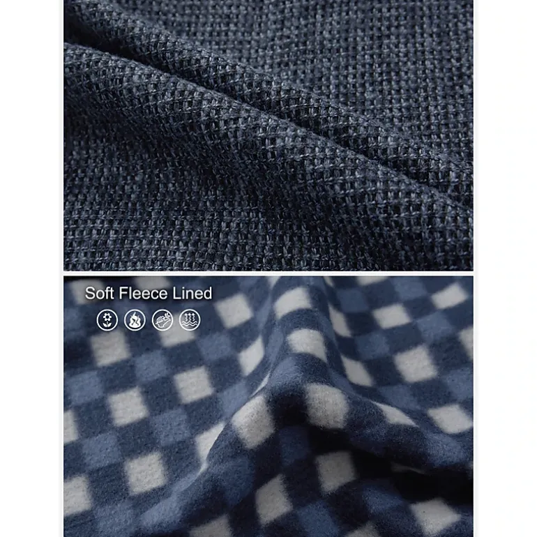 Gioberti Men's Knitted Regular Fit Full Zip Cardigan Sweater With Soft Brushed Flannel Lining