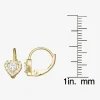 Girls 1/2 CT. Cubic Zirconia 14K Gold Over Silver 7mm Hoop Earrings