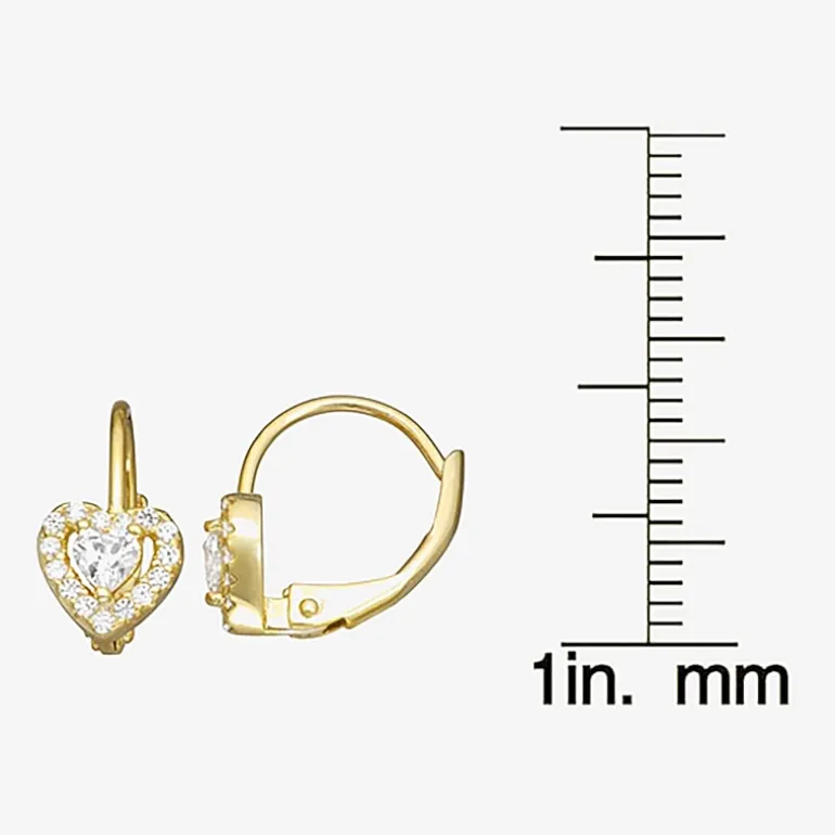 Girls 1/2 CT. Cubic Zirconia 14K Gold Over Silver 7mm Hoop Earrings