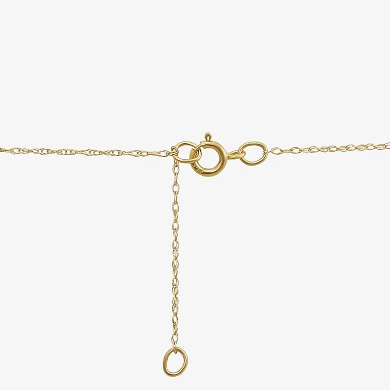 Girls 14K Gold Heart 13 Inch Pendant Necklace