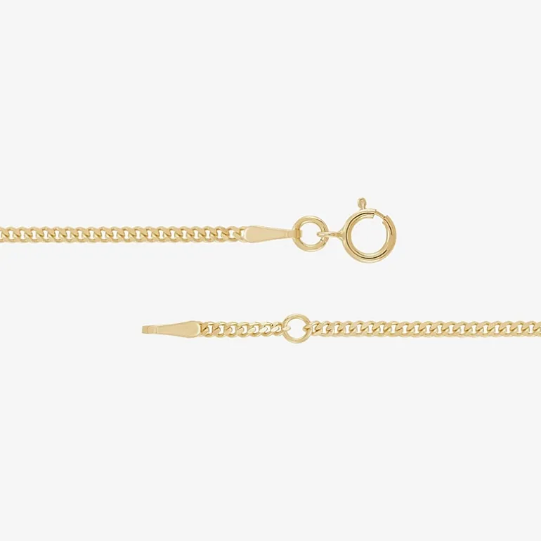 Girls 14K Gold 5 1/2 Inch Solid Curb Id Bracelet