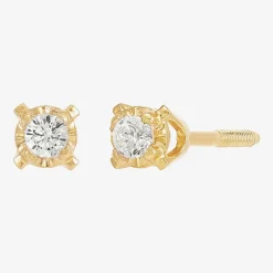Girls Natural White Diamond 14K Gold Round 2-pc. Jewelry Set