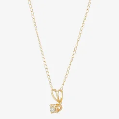 Girls Natural White Diamond 14K Gold Round 2-pc. Jewelry Set