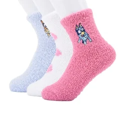 Girls 3 Pair Bluey Crew Socks