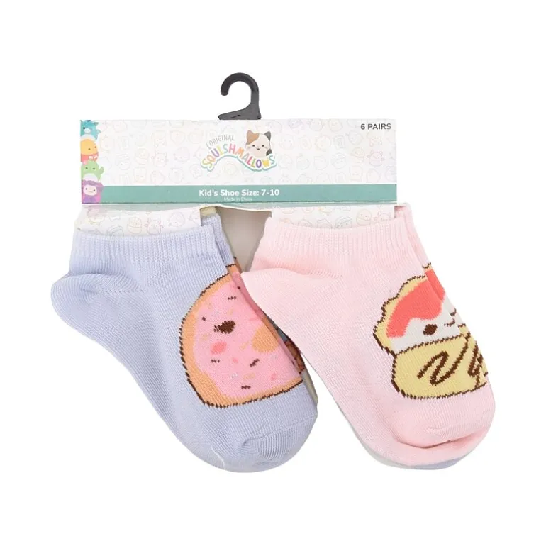 Girls 6 Pair Squishmallows No Show Socks