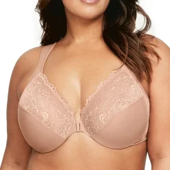 Glamorise Elegance Wonderwire® Front-Close Full Coverage Underwire Unlined Full Coverage Bra 1245