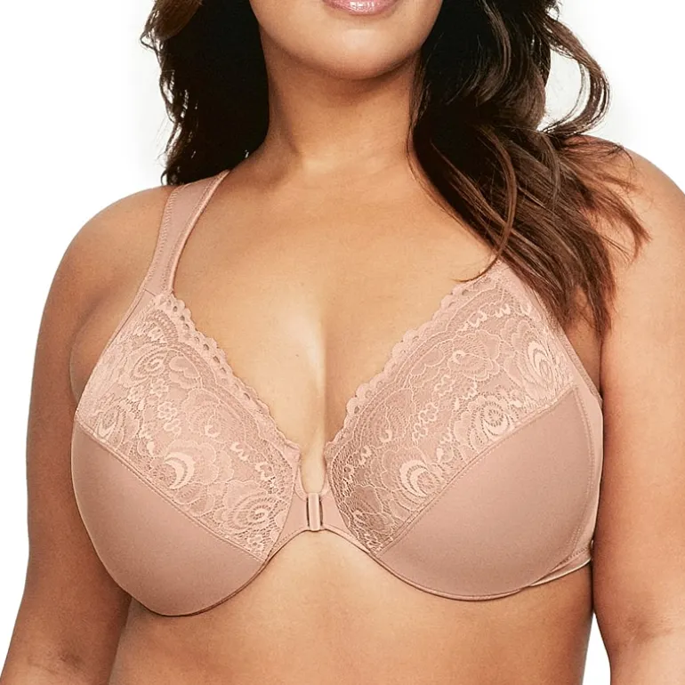 Glamorise Elegance Wonderwire® Front-Close Full Coverage Underwire Unlined Full Coverage Bra 1245