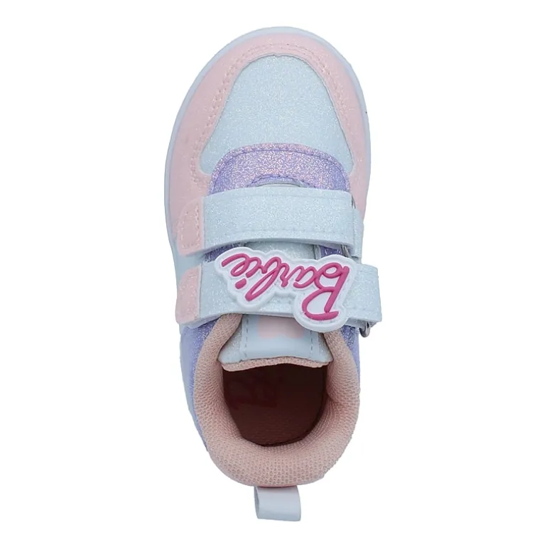 Glitter Double Velcro Toddler Girls Barbie Sneakers