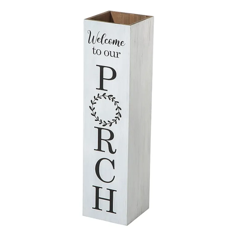 Glitzhome 30" Double Sided White Boxed Outdoor Planters