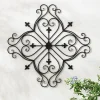 Glitzhome 23.5" Iron Floral Garden Wall Sign