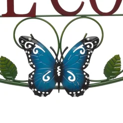 Glitzhome Outdoor Butterfly Solid Metal Wall Art