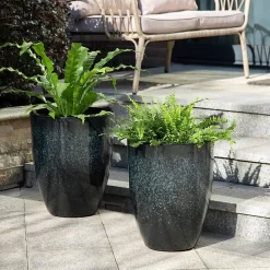 Glitzhome Set Of 2 16.75'' Plastic Pot Planters