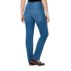 Gloria Vanderbilt Amanda Womens High Rise Stretch Fabric Tapered Leg Jean