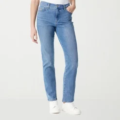 Gloria Vanderbilt Amanda Womens High Rise Stretch Fabric Tapered Leg Jean