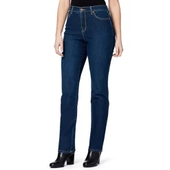 Gloria Vanderbilt Amanda Womens High Rise Stretch Fabric Tapered Leg Jean