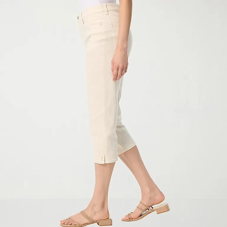 Gloria Vanderbilt Amanda Womens High Rise Stretch Fabric Capri Jean
