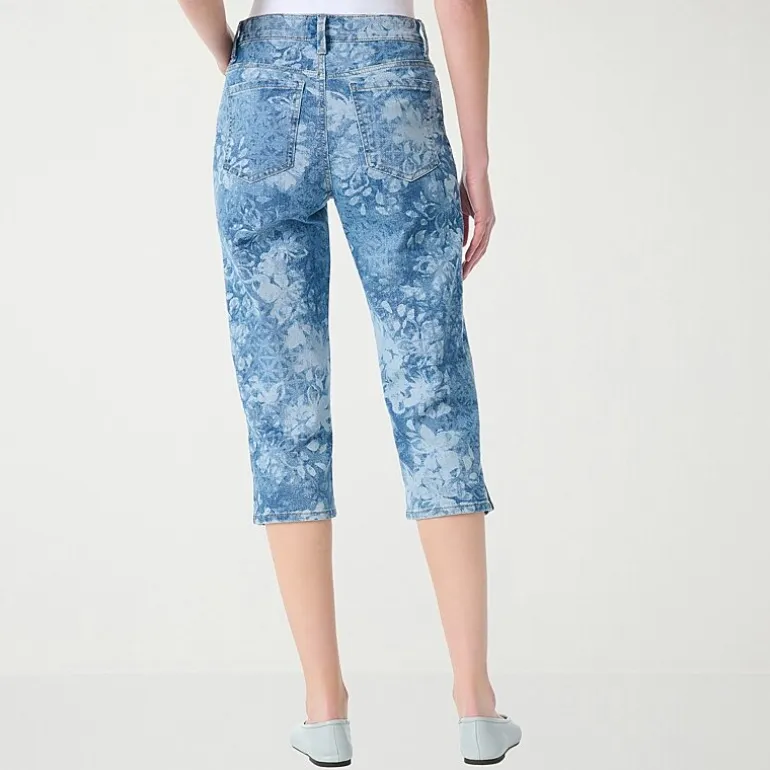Gloria Vanderbilt Amanda Womens High Rise Stretch Fabric Capri Jean
