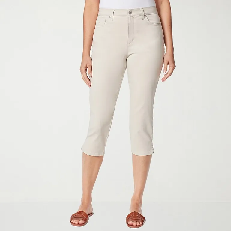 Gloria Vanderbilt Amanda Womens High Rise Stretch Fabric Capri Jean