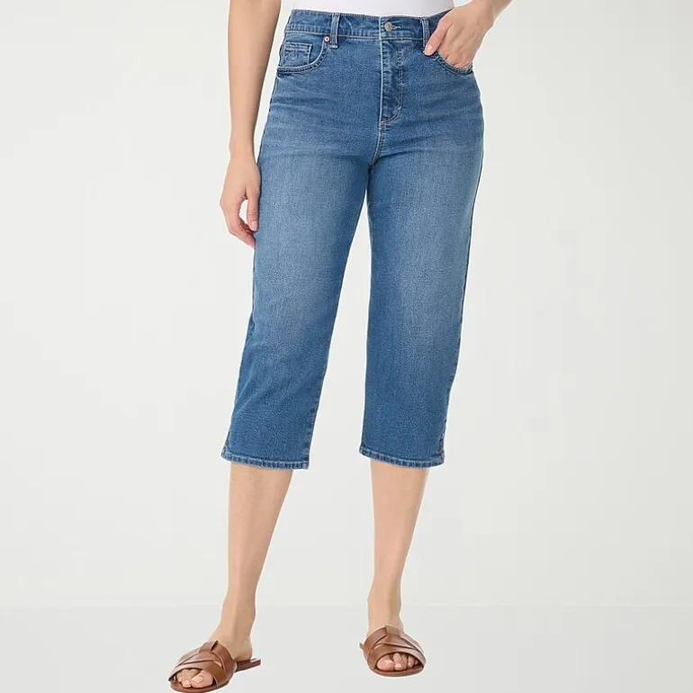 Gloria Vanderbilt Amanda Womens High Rise Stretch Fabric Capri Jean