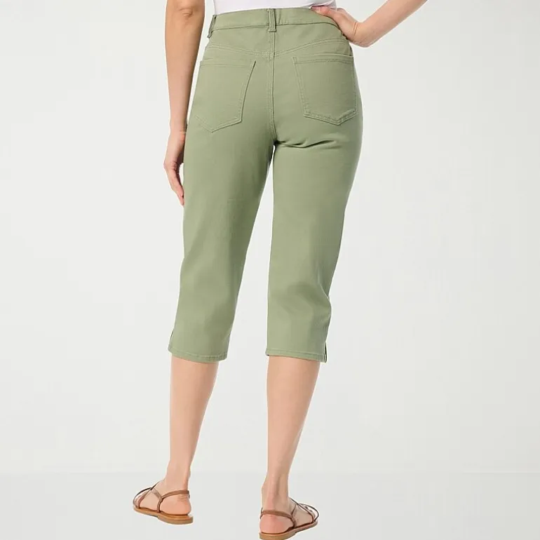 Gloria Vanderbilt Amanda Womens High Rise Stretch Fabric Capri Jean