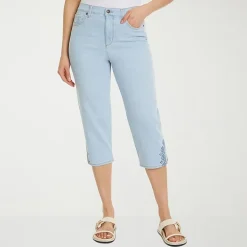 Gloria Vanderbilt Amanda Womens High Rise Stretch Fabric Capri Jean