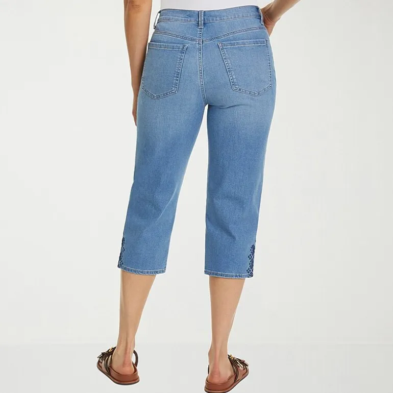 Gloria Vanderbilt Amanda Womens High Rise Stretch Fabric Capri Jean