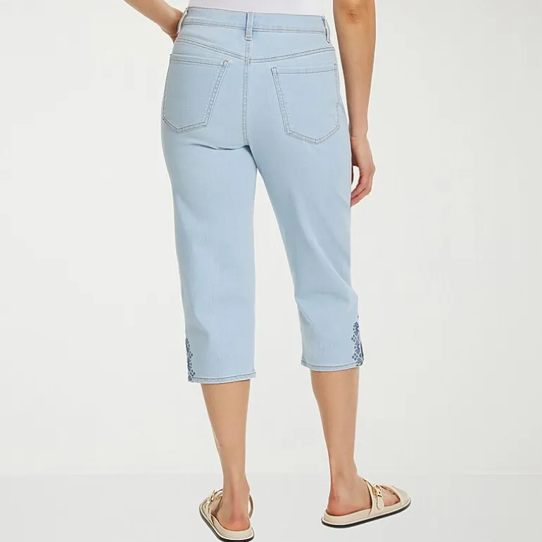 Gloria Vanderbilt Amanda Womens High Rise Stretch Fabric Capri Jean