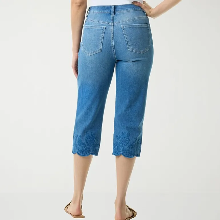 Gloria Vanderbilt Amanda Womens High Rise Stretch Fabric Capri Jean