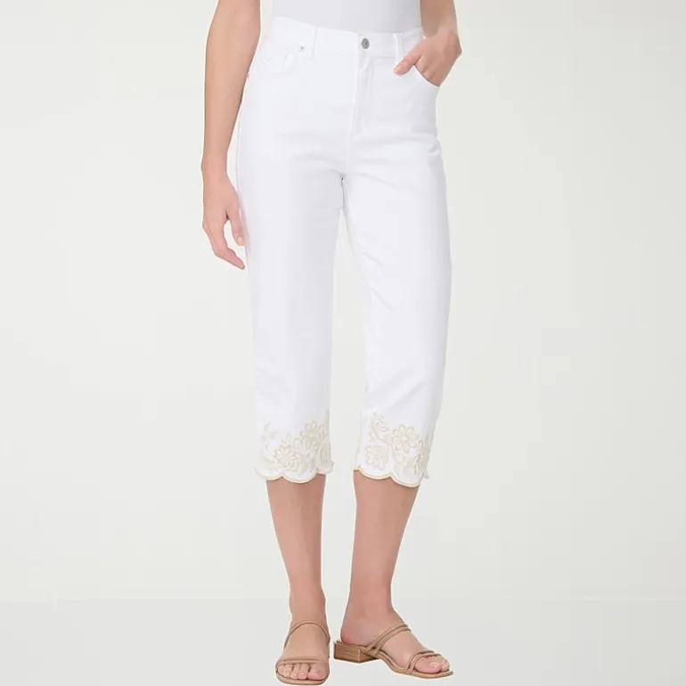 Gloria Vanderbilt Amanda Womens High Rise Stretch Fabric Capri Jean