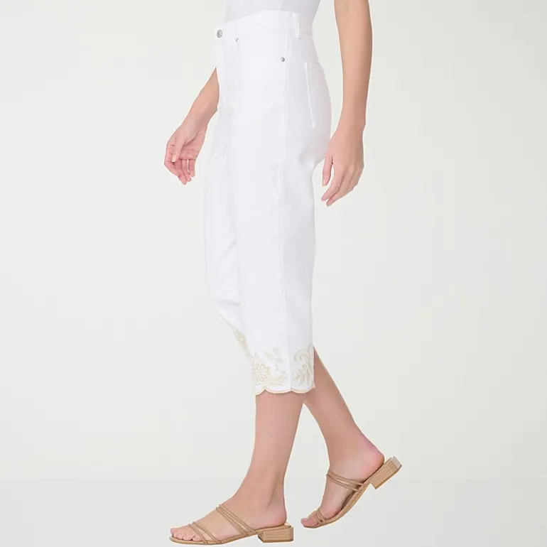 Gloria Vanderbilt Amanda Womens High Rise Stretch Fabric Capri Jean