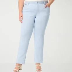 Gloria Vanderbilt Amanda Womens Plus High Rise Stretch Fabric Tapered Leg Jean
