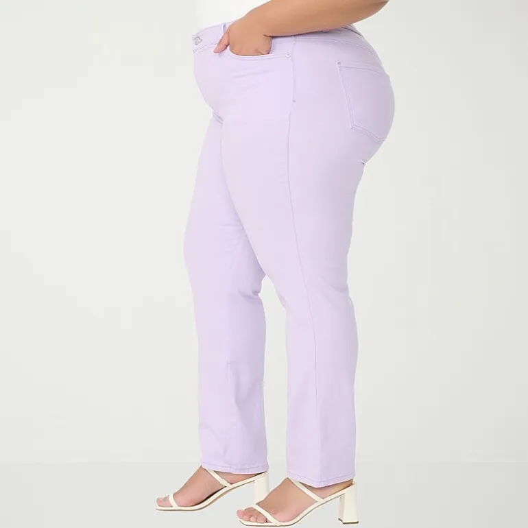 Gloria Vanderbilt Amanda Womens Plus High Rise Stretch Fabric Tapered Leg Jean