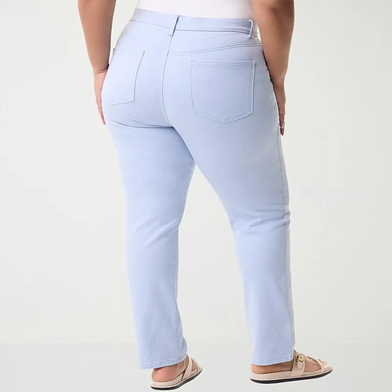 Gloria Vanderbilt Amanda Womens Plus High Rise Stretch Fabric Tapered Leg Jean