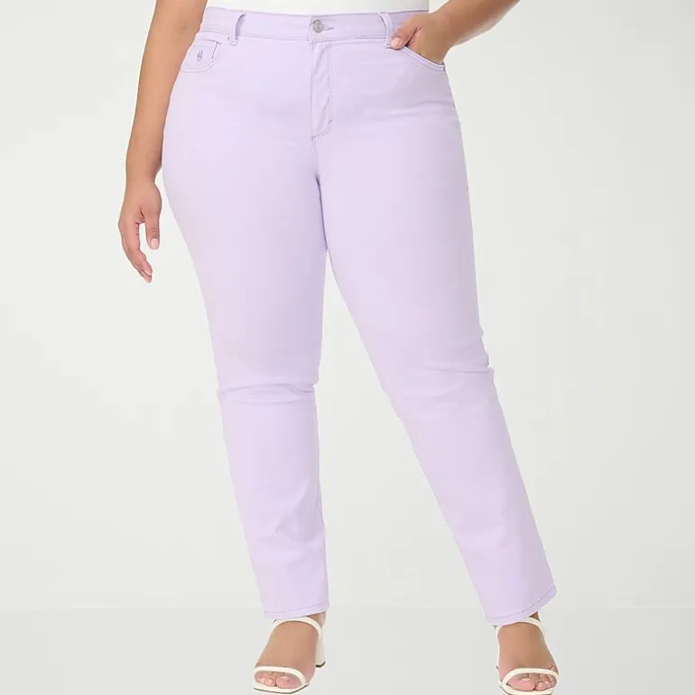 Gloria Vanderbilt Amanda Womens Plus High Rise Stretch Fabric Tapered Leg Jean