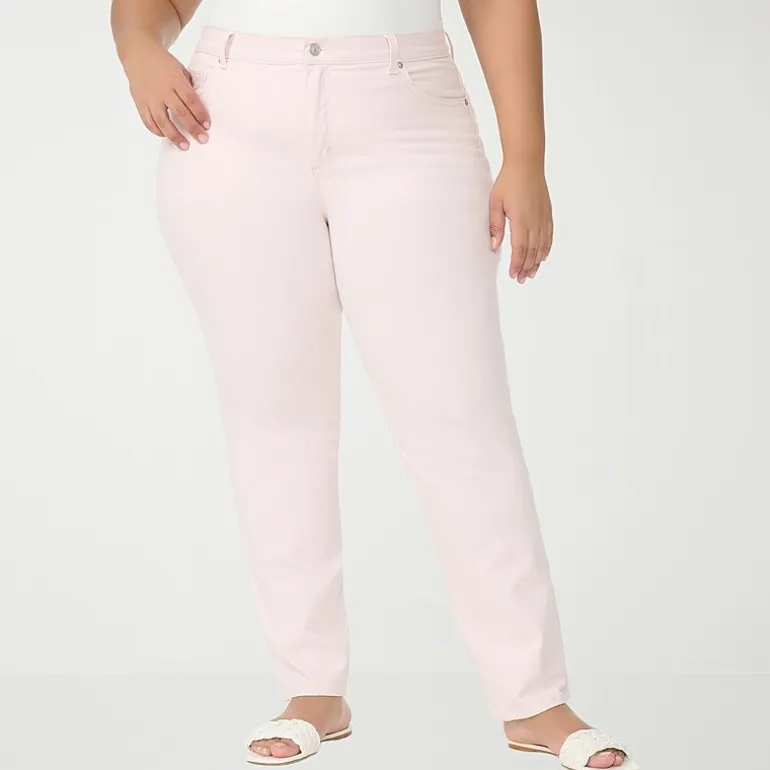 Gloria Vanderbilt Amanda Womens Plus High Rise Stretch Fabric Tapered Leg Jean