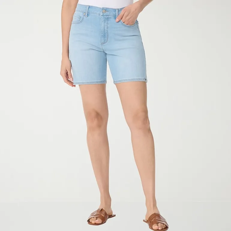 Gloria Vanderbilt Amanda Womens 6" High Rise Denim Short