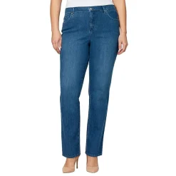 Gloria Vanderbilt Amanda Womens High Rise Stretch Fabric Tapered Leg Jean