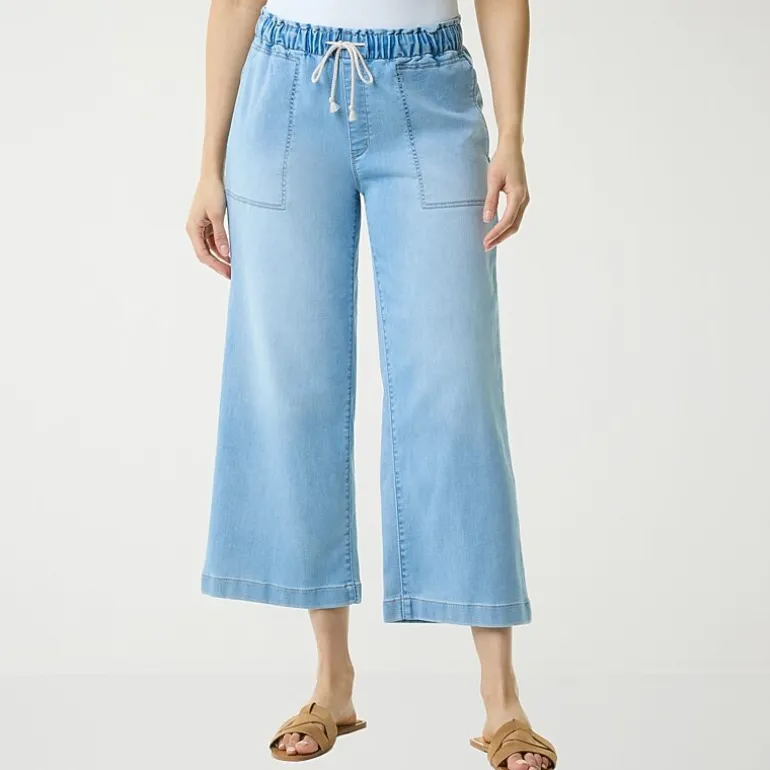 Gloria Vanderbilt Womens Knitology Wide Leg Crop with Drawstring