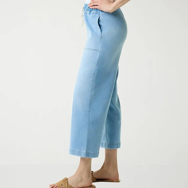 Gloria Vanderbilt Womens Knitology Wide Leg Crop with Drawstring