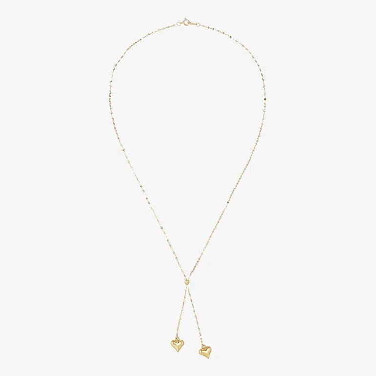 Gold Addiction Lariat Style Womens 14K Gold 18 Inch Y Necklace