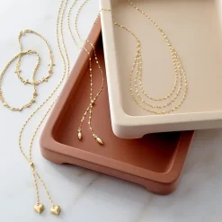 Gold Addiction Lariat Style Womens 14K Gold 18 Inch Y Necklace