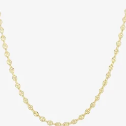 Gold Addiction Unisex Adult 14K Gold 7 Inch Solid Mariner Chain Bracelet