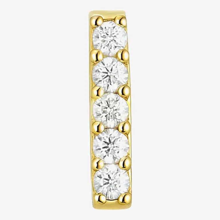 Gold Addiction Womens Cubic Zirconia 10K Gold 3 Pair Earring Set