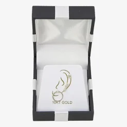 Gold Addiction Womens Cubic Zirconia 10K Gold 3 Pair Earring Set