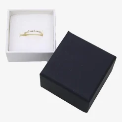 Gold Addiction Womens Cubic Zirconia 10K Gold Round Band